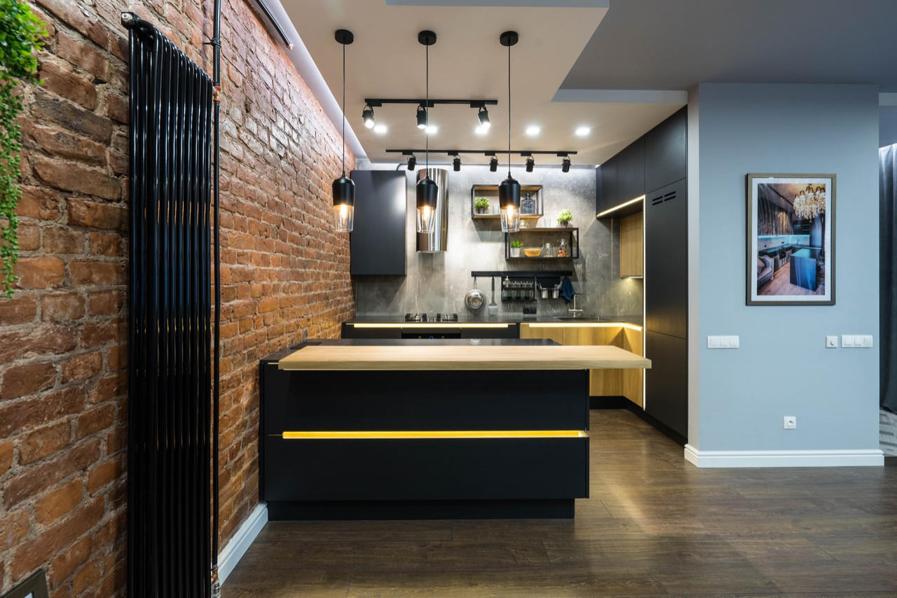 Кухня в лофте на Чапаева