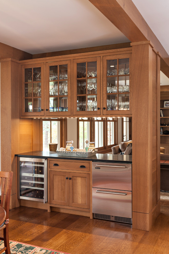 Example of a transitional kitchen design in Boston