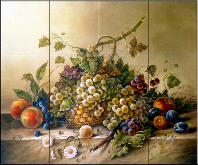 Tile Mural, Fruit Bouquet Ii by Corrado Pila - Farmhouse - Tile Murals - by  The Tile Mural Store (USA) | Houzz