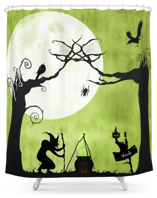 A Witch In The Woods Shower Curtain Contemporary Shower
