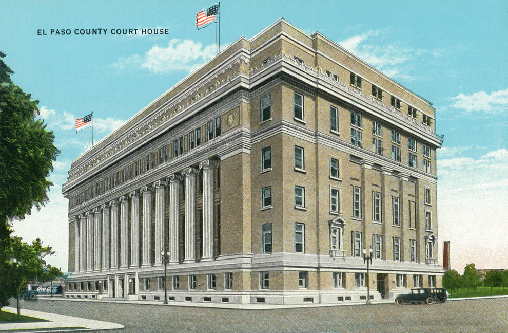 "El Paso, Texas, The El Paso County Court House" Print, 9"x12"