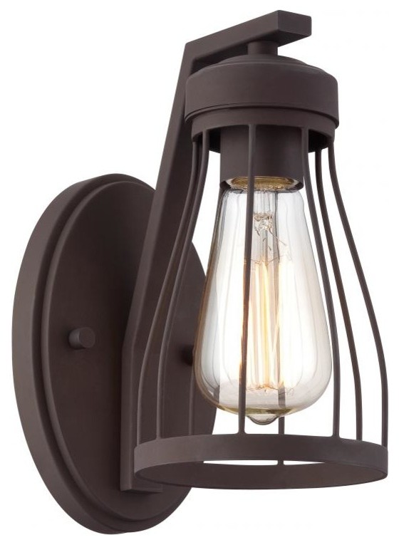 Brooklyn 1 Light Wall Sconce with Bronze Finish