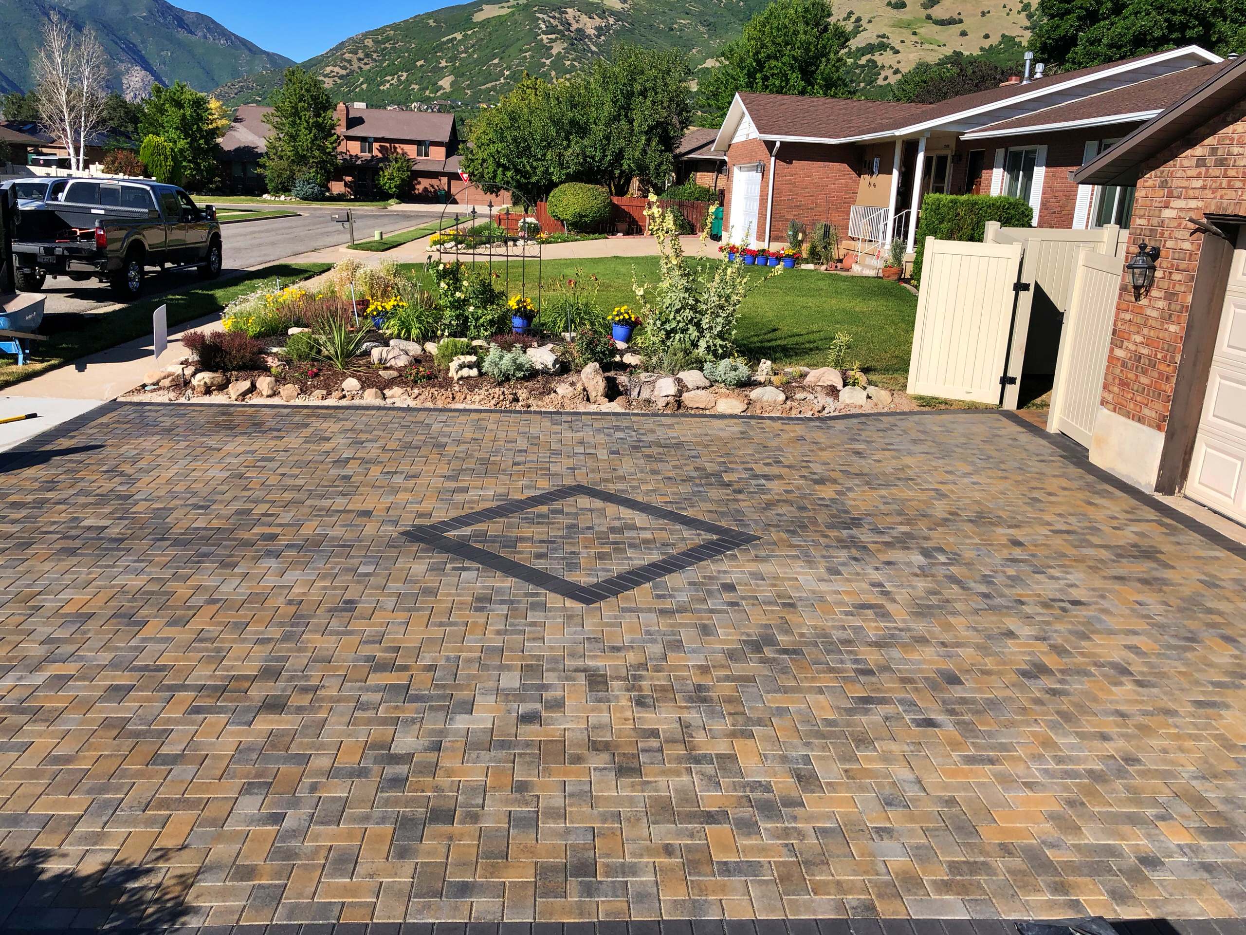 Rustic Style Belgard Pavers Home