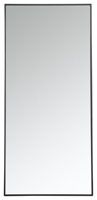Elegant Decor Eternity 60 X 30 Contemporary Metal Frame Mirror In Black Wall Mirrors By Ladder Houzz Elegant Decor Eternity 60 X 30, Wall Mirror 30 X 60