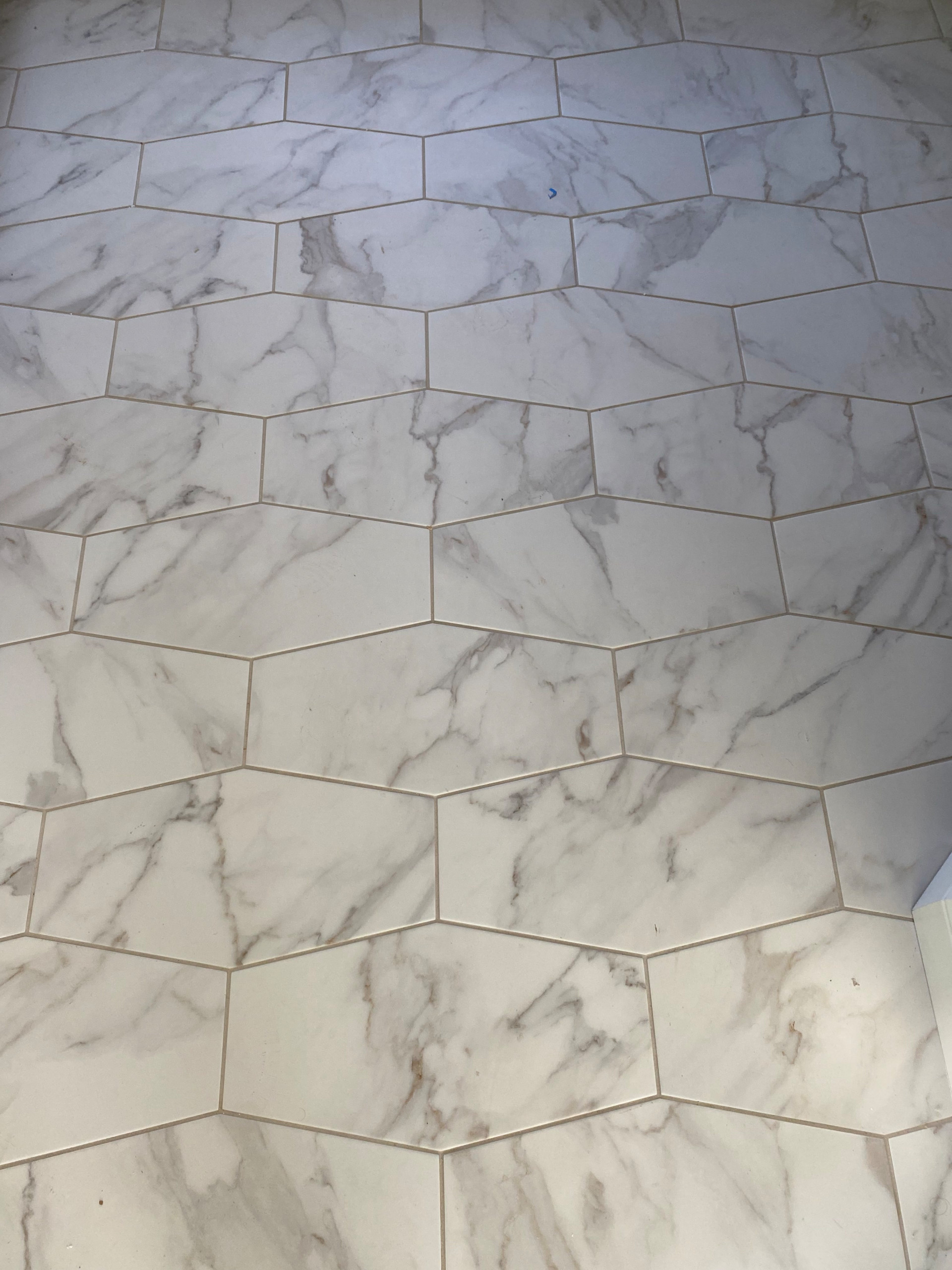Master bath floor tile