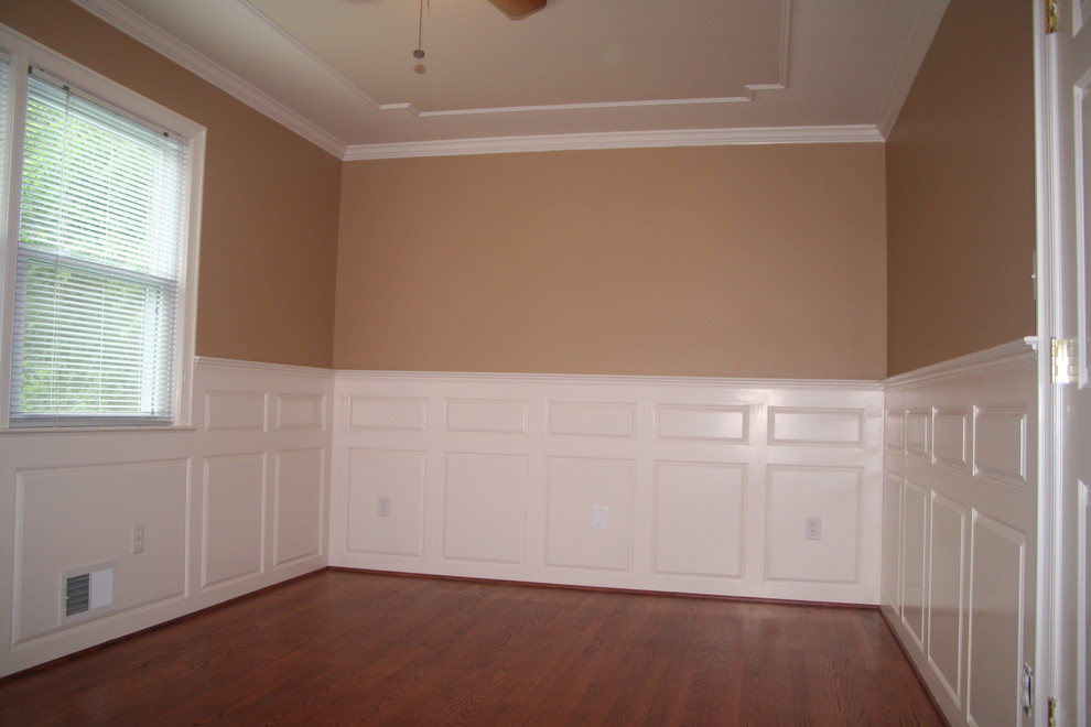 Design ideas for a traditional guest bedroom in DC Metro with medium hardwood floors.