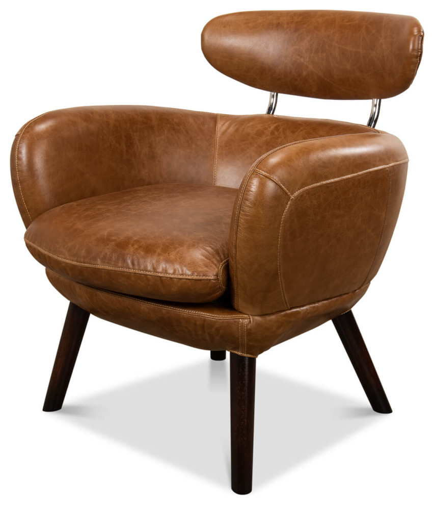 Mid Century Leather Armchair Midcentury Armchairs And Accent Chairs By English Georgian America