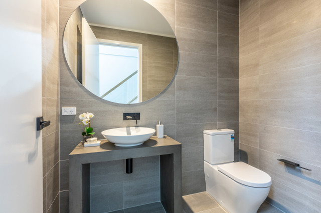 Sun Hill House contemporary-powder-room