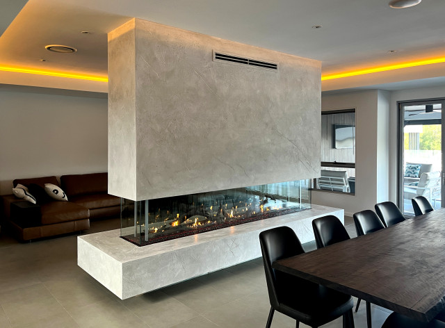 DaVinci Island Custom Fireplace - Modern - Living Room - Sydney - by ...