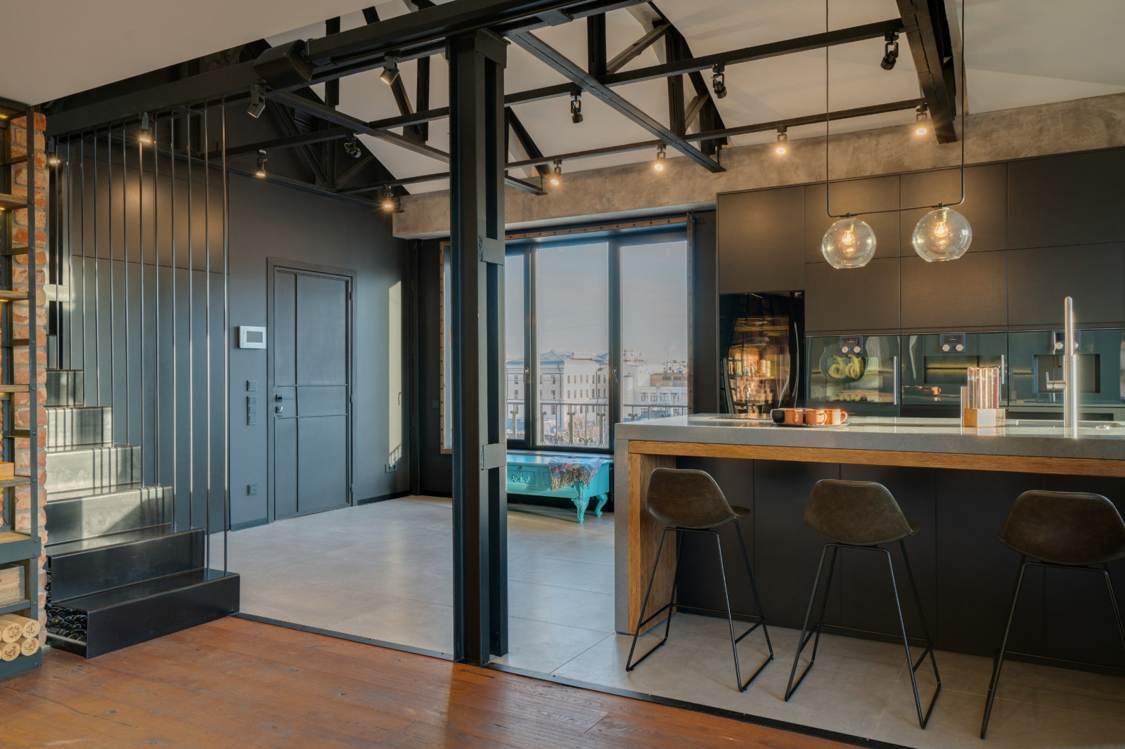 Мужская квартира в стиле Лофт