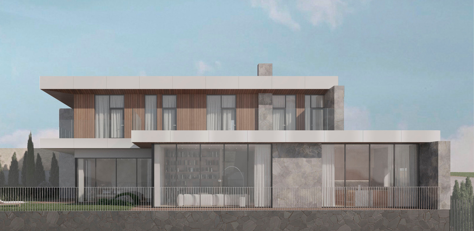 Вид с участка соседа снизу