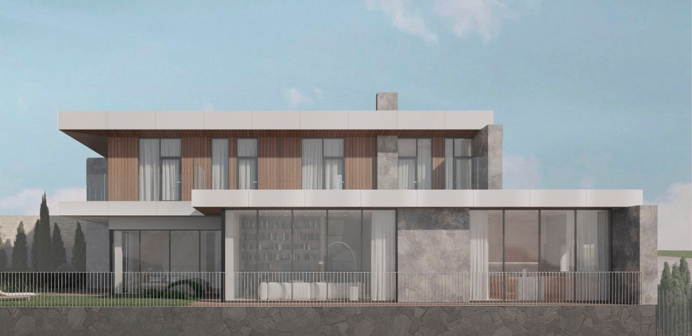 Вид с участка соседа снизу