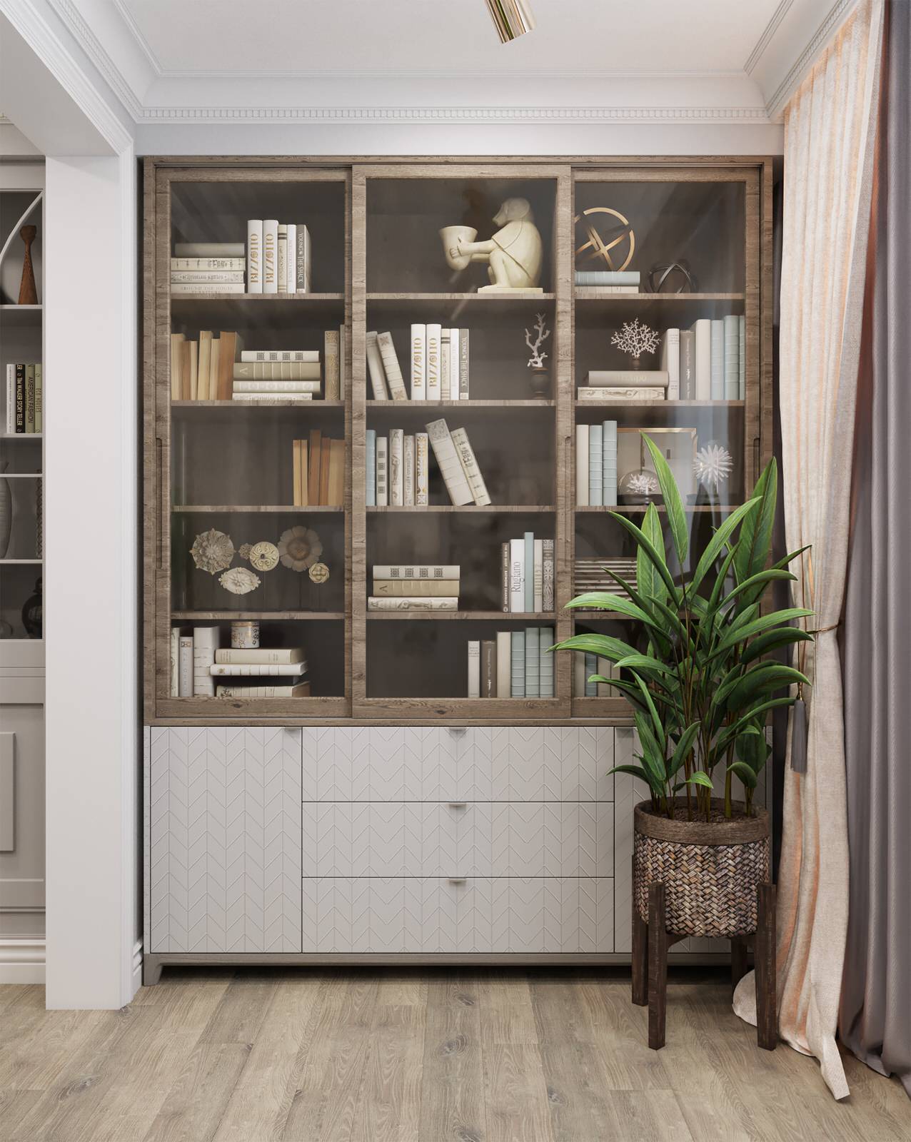 Дизайн интерьера в светлых тонах в новостройке Москвы