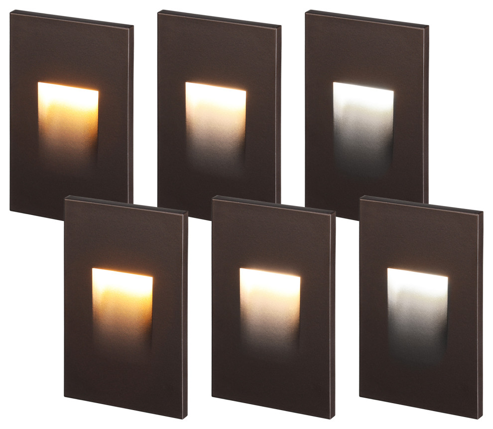 6 Pack 3CCT LED Step Lights, Dimmable Stair Lights Outdoor IP65