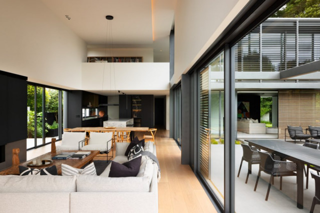 Point Piper modern-vardagsrum