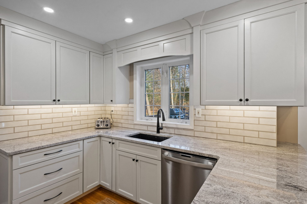 Inspiration for a transitional kitchen remodel in Boston