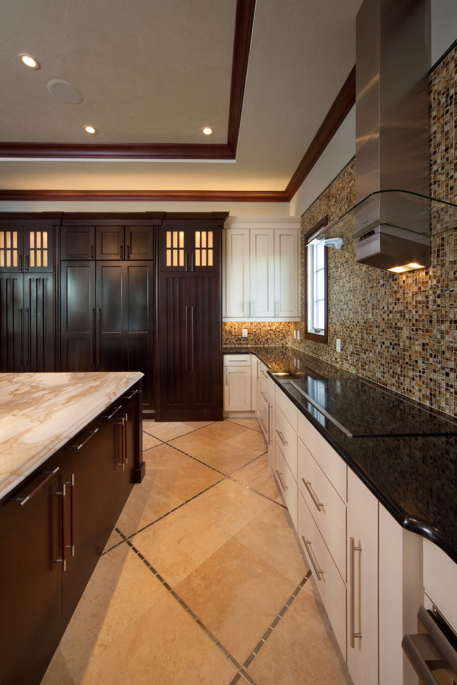 Example of a transitional kitchen design in Orlando