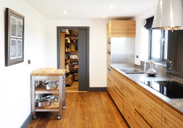 Sleek Modern Oak Kitchen contemporary-kitchen