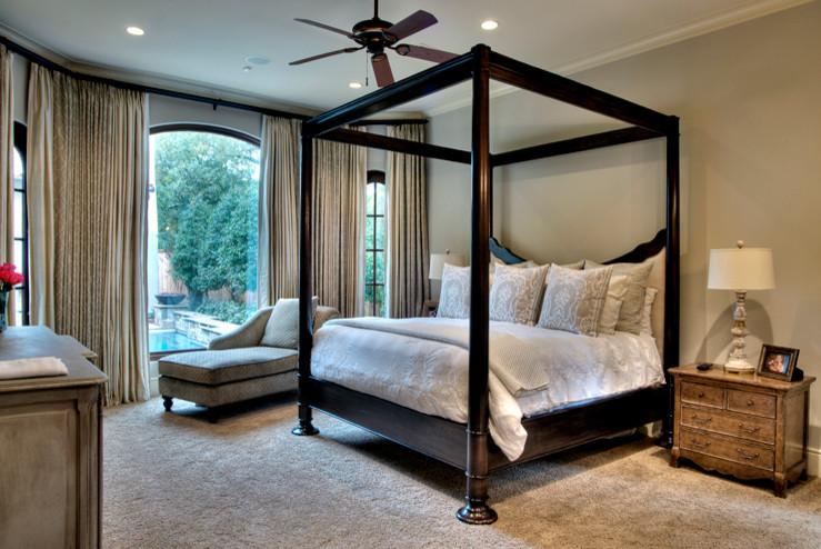 Mediterranean bedroom in Houston.