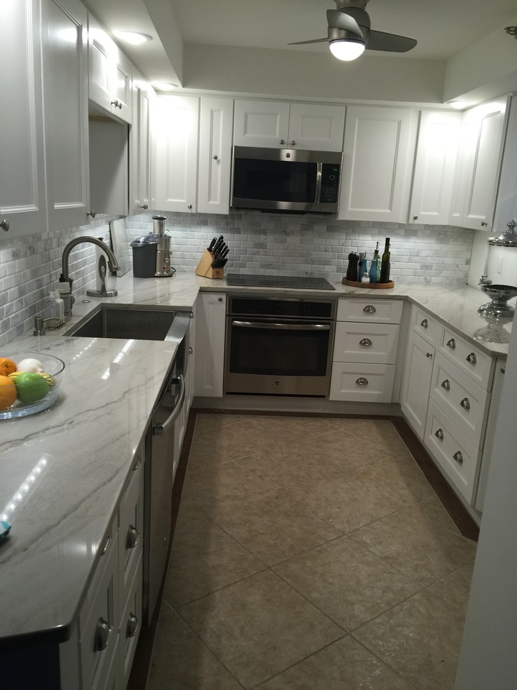 Kitchen - transitional kitchen idea in Miami