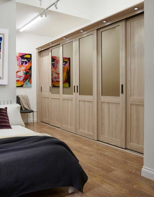 Alcove Wardrobes Sliding Doors Modern Bedroom London