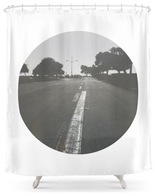 Down The Road Shower Curtain Contemporary Shower Curtains By
