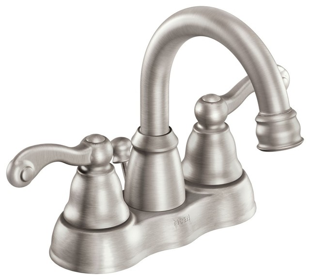 Moen Traditional 2Handle High Arc Bathroom Faucet Traditional Bathroom Sink Faucets by