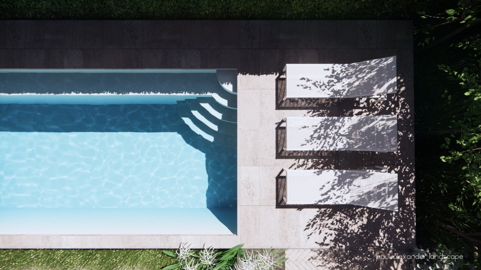 Esempio di una piscina contemporanea