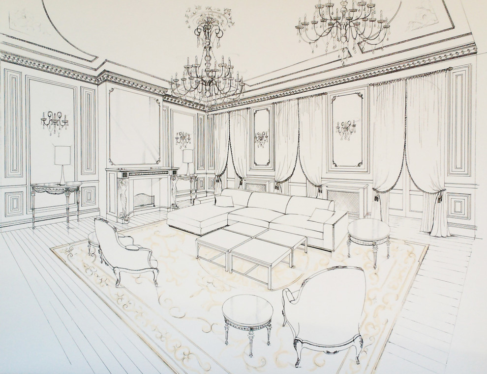 ESQUISSES D'ARCHITECTURE INTERIEURE