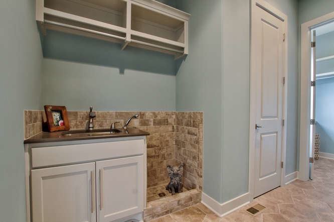 Design ideas for a transitional laundry room in Wichita.