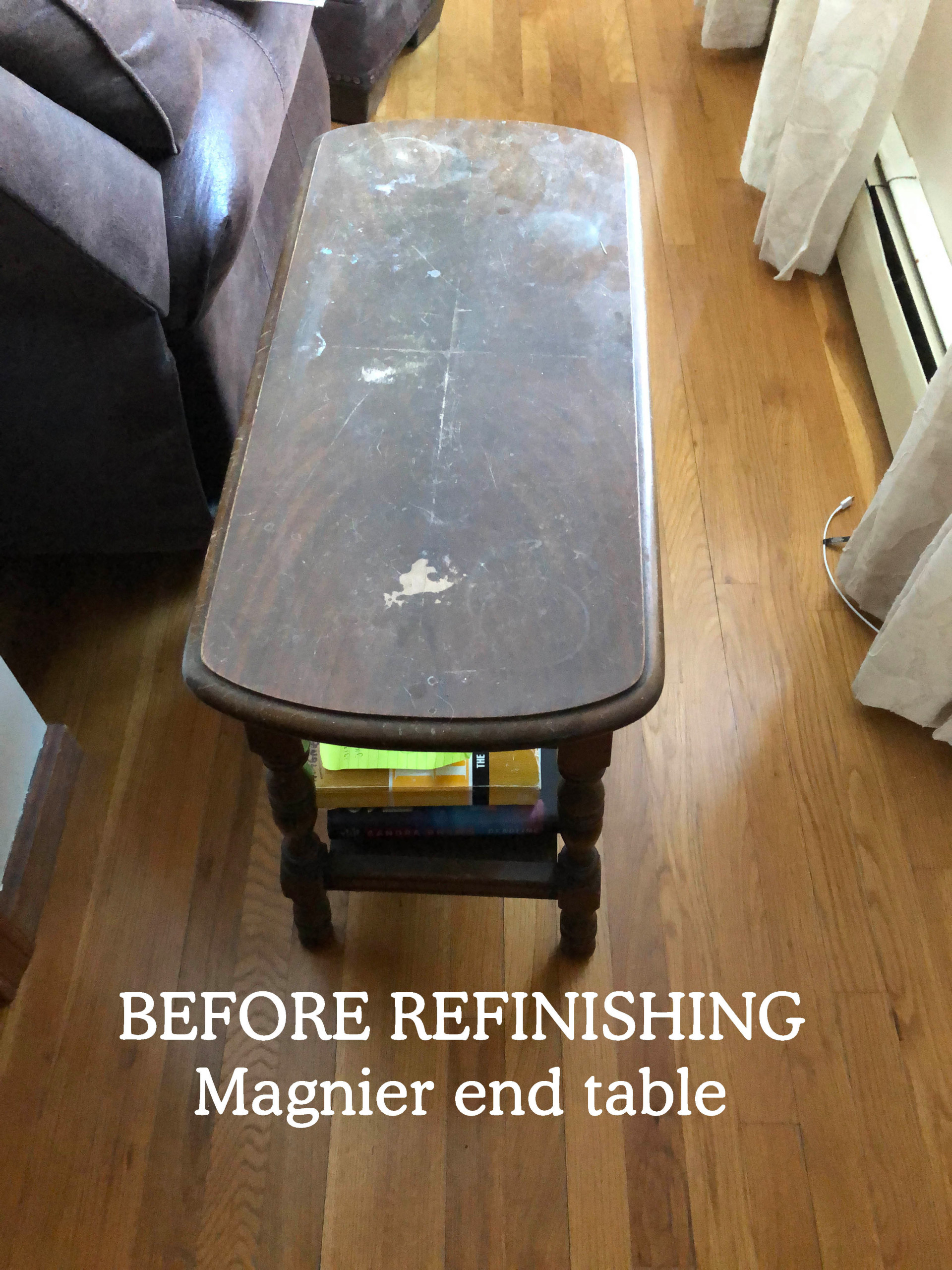 Magnier end table refinishing