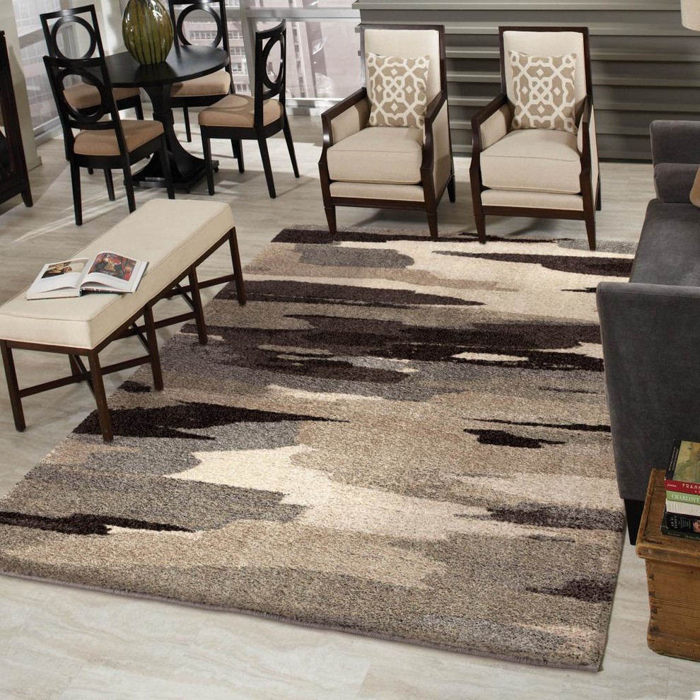 Orian Wild Weave Cumulus Shag Area Rug, Slate, 7'10"x10'10"