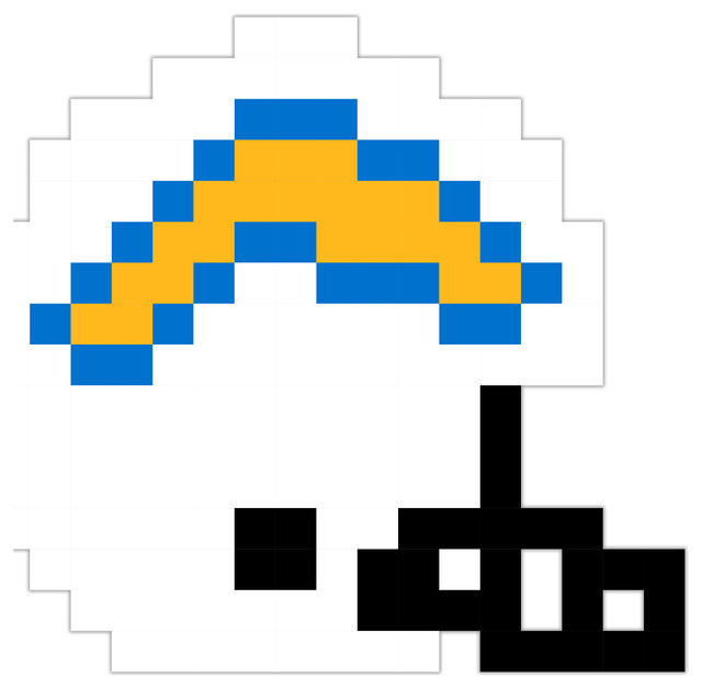 San Diego Chargers Football Helmet Pixel Art Vinyl 6"x6" Contemporary