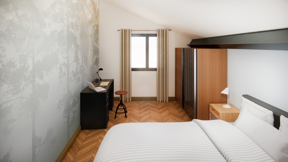 Exemple de chambre d'ado for ados and garçon With un bureau.