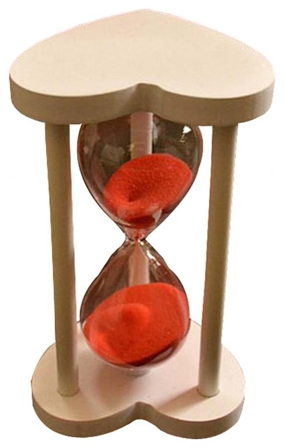 Creative Wooden Heart-shaped Hourglass 30 Minutes Sand Glass Timer,B2