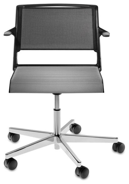 Wilkhahn Aline Task Chair With Arms, Grey/Light Grey