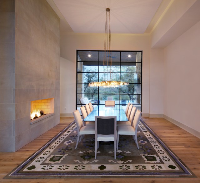 Spanish Oaks Custom Home modern-esszimmer