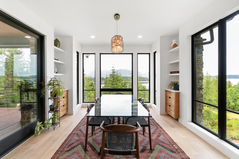 Modern Seabeck custom home Modern Dining Room Seattle by
