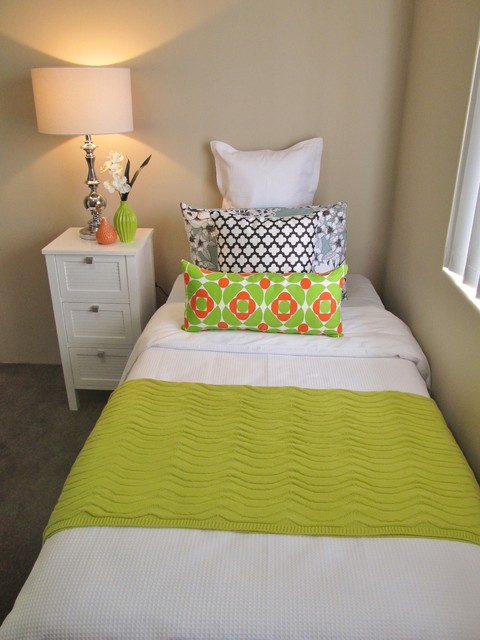 Property styling to South Perth. modern-bedroom