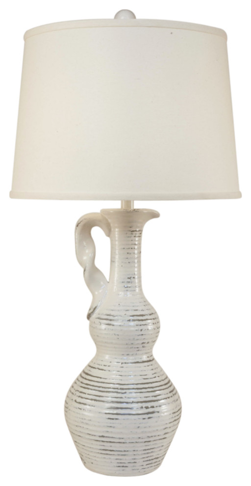 Hourglass Firebrick Pitcher Table Lamp