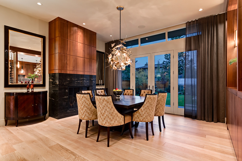 Example of a trendy home design design in Calgary
