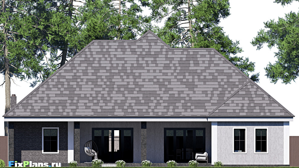 Проект одноэтажного дома 28х21м S286м2 F-17207