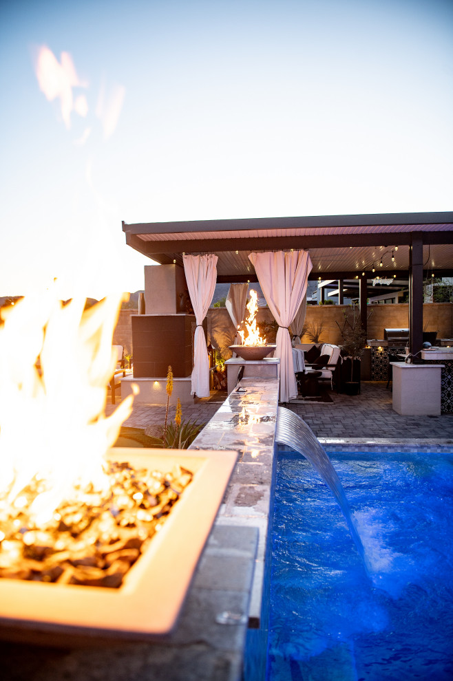 Fire pots/water feature