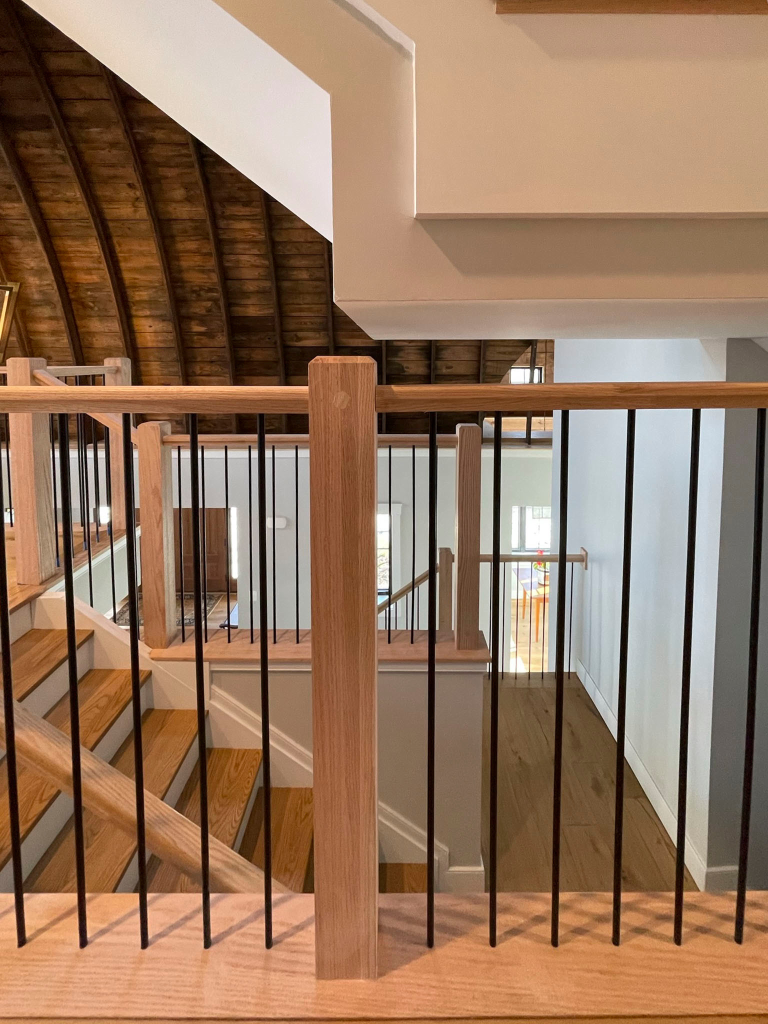 102_Straight-Freestanding Stairs/Landing in Barn Style Home, Leesburg VA 20175
