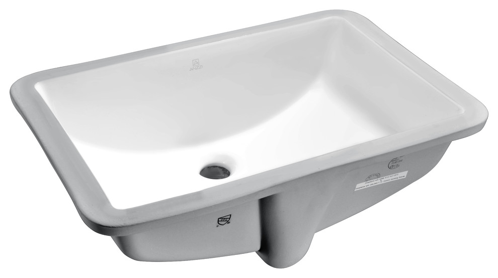 Pegasus Series 21" Ceramic Undermount Sink Basin, White