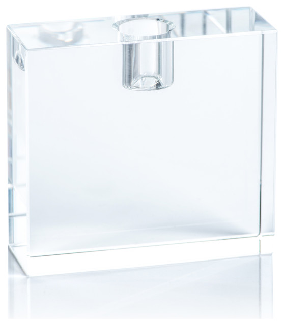 rectangle glass candle holder