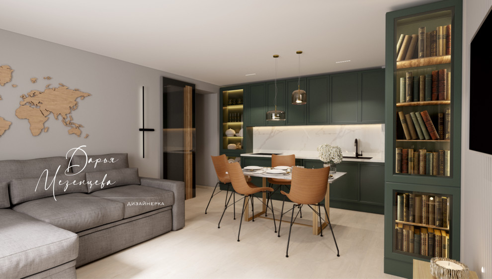 Кухня-студия 25кв.м