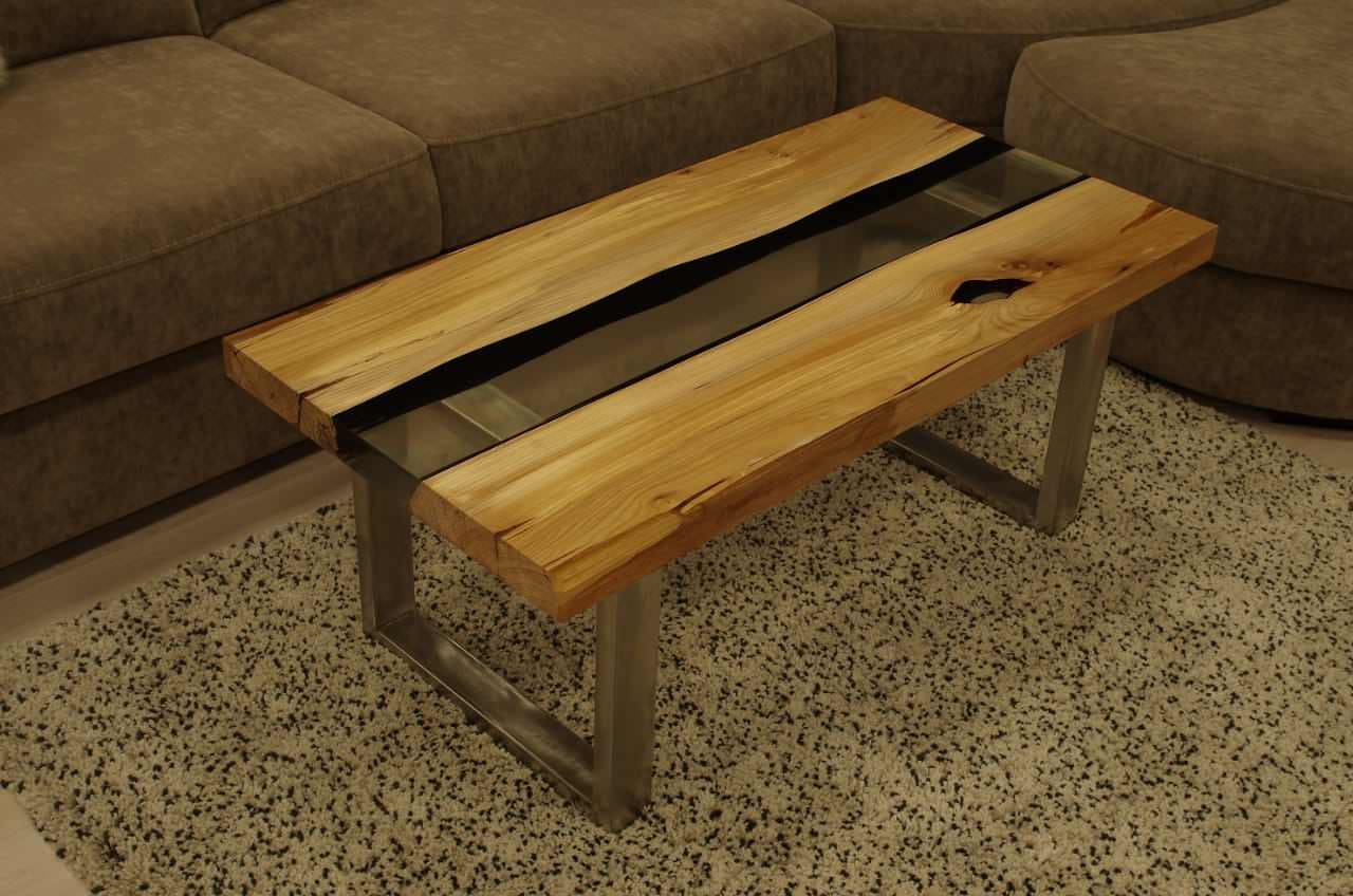 Мебель из слэбов и эпоксидной смолы.