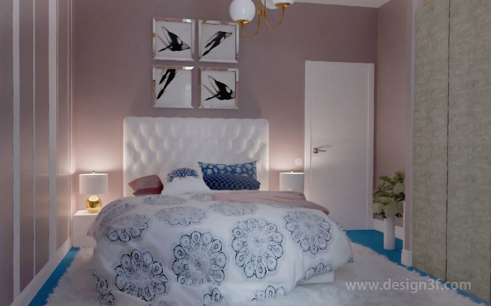 Спальня цвета пепельной розы