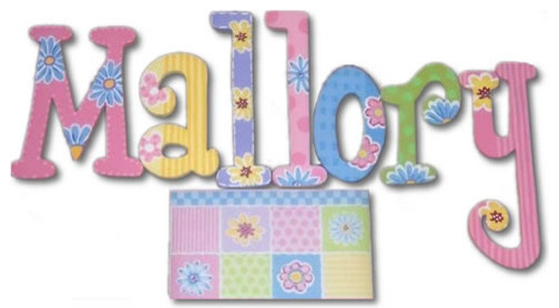 Mallory Pastel Garden Hand Painted Wall Letters